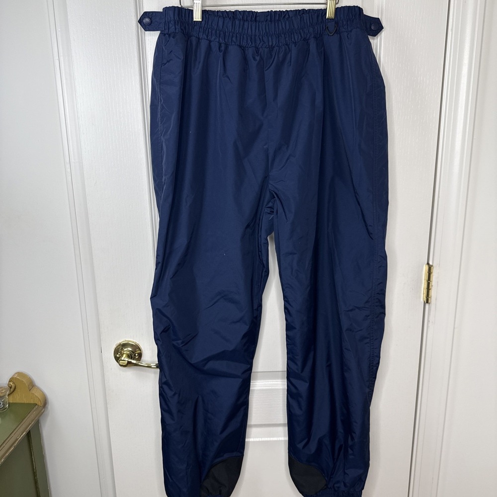 Vintage Columbia Snow Pants Women's XL Loose Fit Full Zip Leg Snow Outdoors Blue